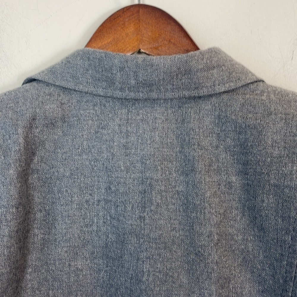 Pendleton 100% Virgin Wool Gray Button Down Blaze… - image 4